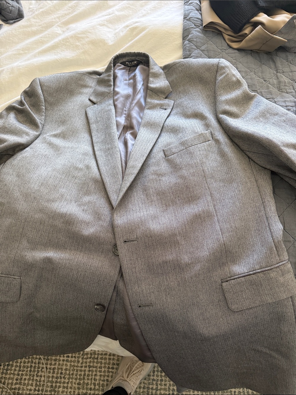 Jos. A. Bank Light Gray Men's Two-Button Sport Coat